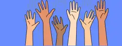 Hands raised in the air